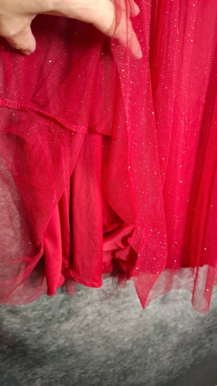 Robe bustier rouge brillante - photo numéro 5