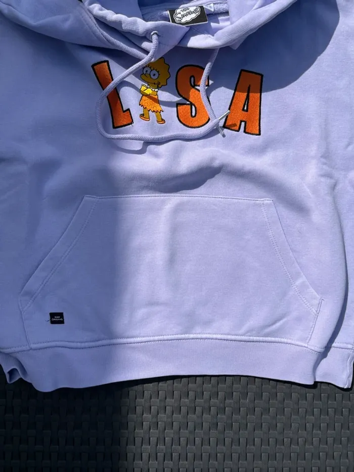 Sweat à capuche Les Simpson Lisa mauve - XS - photo numéro 7