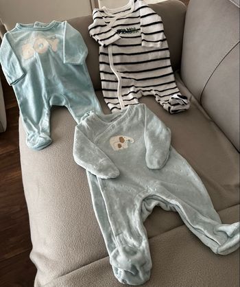 Lot de 3 pyjamas en velours