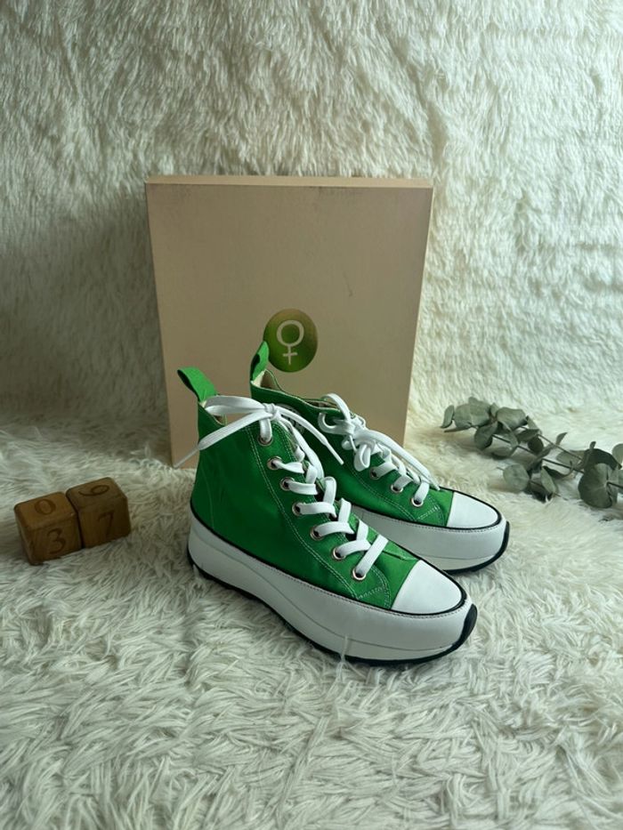 Paire de basket montantes verte Rosemetal taille 37