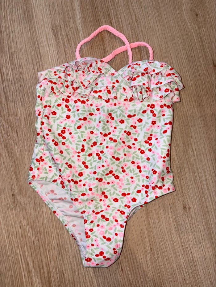 Maillot de bain fleuris vertbaudet 3 ans comme neuf - photo numéro 5
