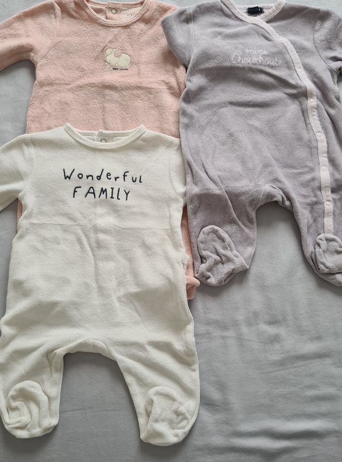 Lot pyjama 1 pièce 3 mois fille