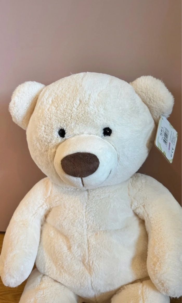 Peluche Gipsytoys Ours crème - 67cm - neuf avec étiquette - photo numéro 3