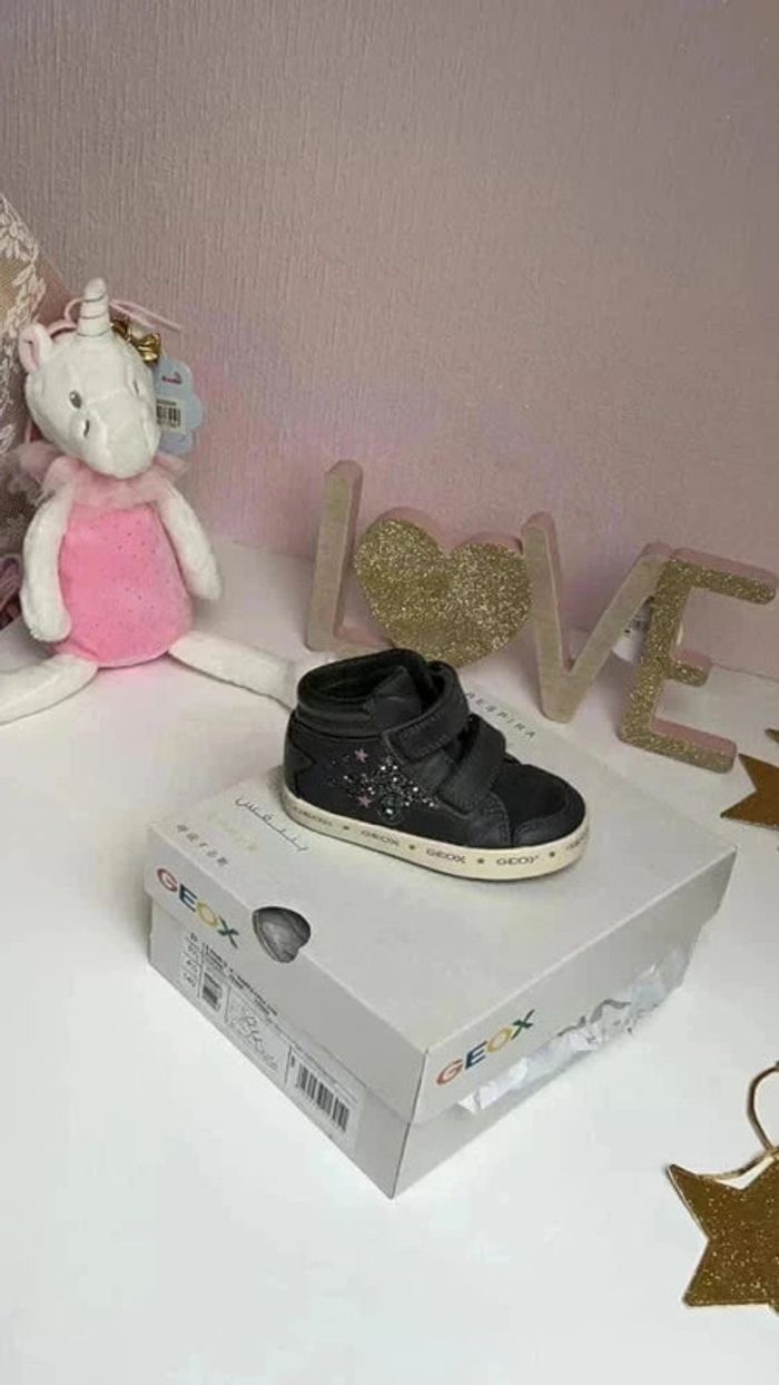 Geox Gris foncé fille en cuir 21