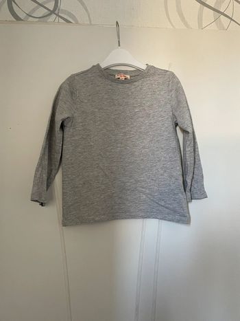 Tee shirt manches longues unis gris 5 ans