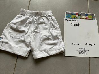 Short garçon 12 mois