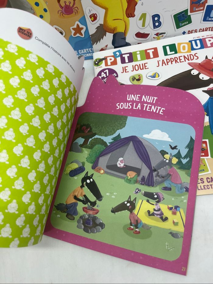 Lot de 4 Livres d'activité Magazine P'tit Loup gommettes imagier neuf avec ses 40 gommettes géantes neuf - photo numéro 2