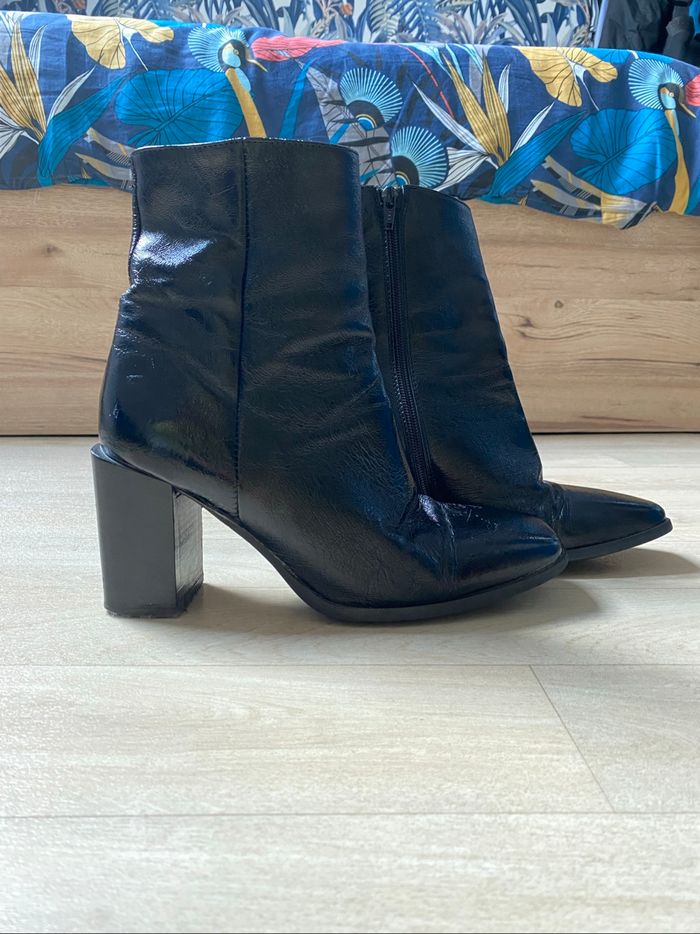 Bottines talon carré