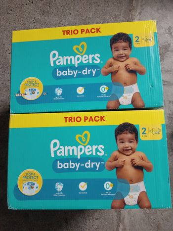 2 grand boîte de couche Pampers taille 2 a 70€