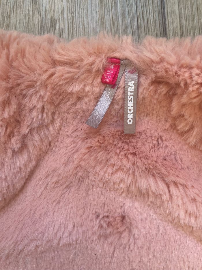 Gilet sans manche fourrure orchestra 4 ans rose - photo numéro 4