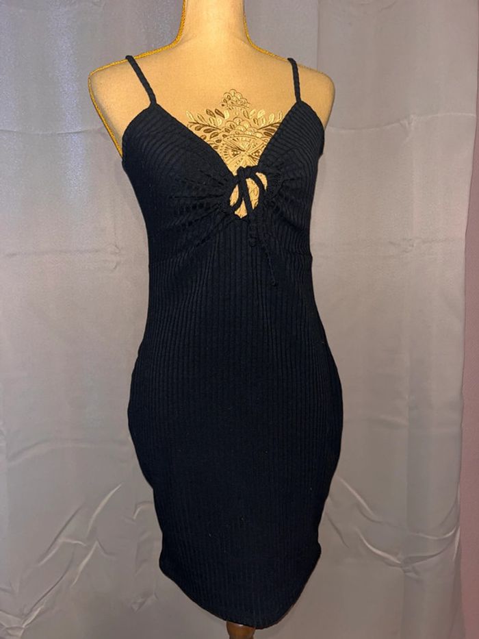Robe moulante côtelé noir h&m taille M