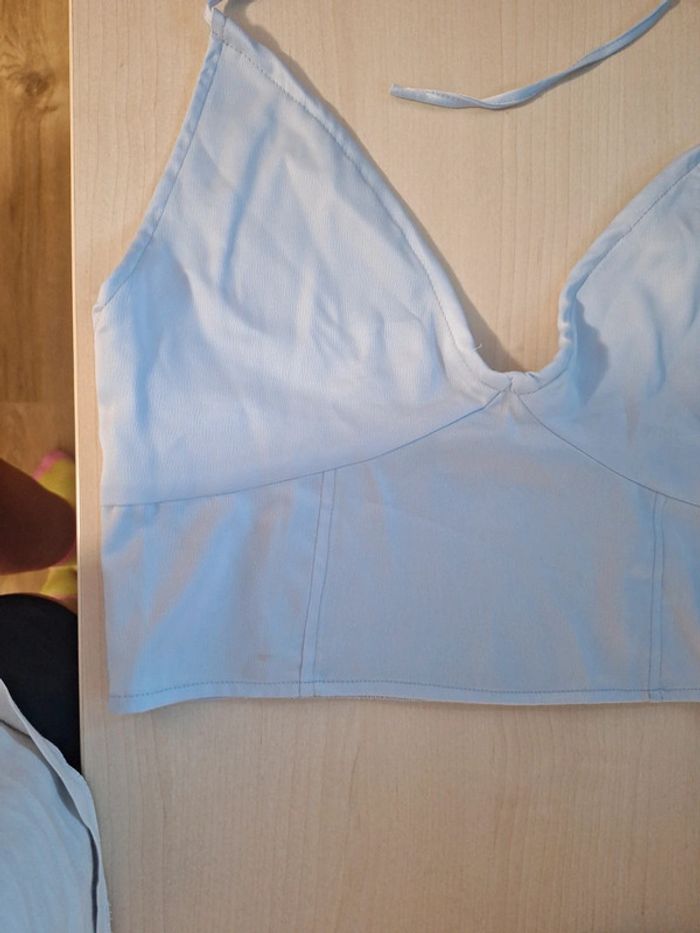 Débardeur bleu clair taille L - photo numéro 3