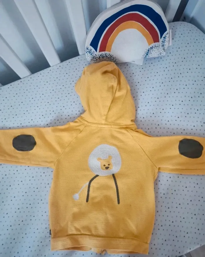 Gilet zippé motif lion tricot - photo numéro 4