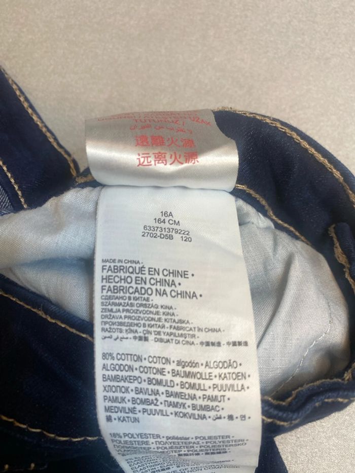 Jean Levi’s 710 Super Skinny elastane bleu foncé taille 16 ans neuf - n14m - photo numéro 8