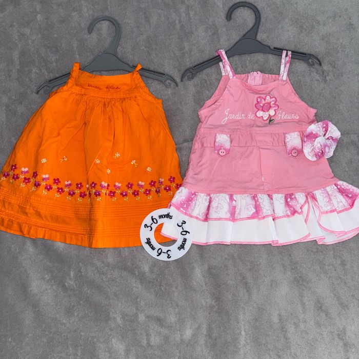 Lot robes fleurs débardeur bébé fille 3 mois