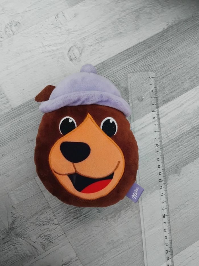 Petite tête peluche Ours milka,  neuf - photo numéro 4