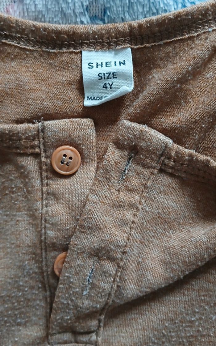 Tee-shirt marron shein 4 ans - photo numéro 3