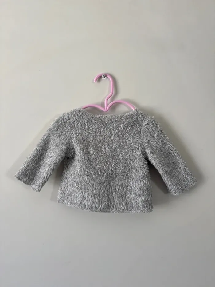 👚 gilet tout doux / gris - je ne sais quoi - bébé fille 3 mois - très bon état - photo numéro 9