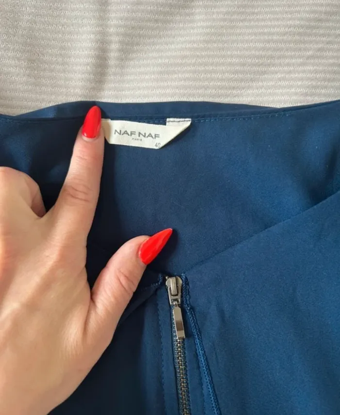 Débardeur petites bretelles bleu marine, Naf-Naf, taille L - photo numéro 4