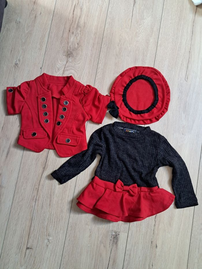 Ensemble robe veste et chapeau