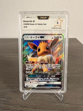 Evoli GX (Eevee GX) JP 019/038 – Carte Pokémon gradée PCA 9 – Eevee GX Starter Set SMI 019/038