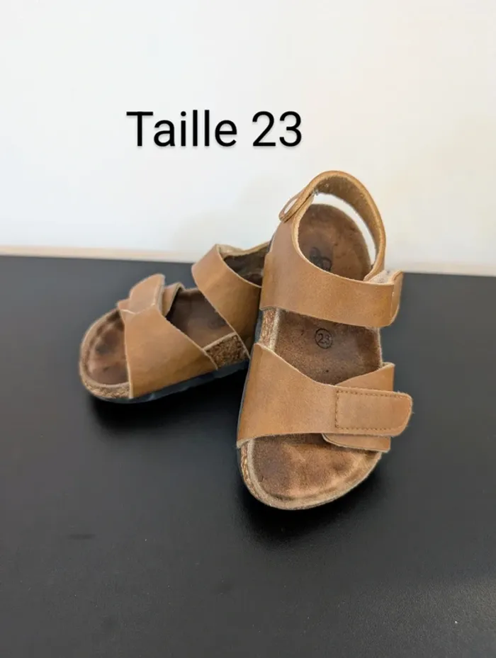 Sandales camel - Taille : 23