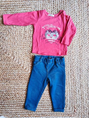 Ensemble fille 12 mois jogging et tee shirt ML