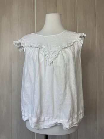 Top blanc, Zara, taille S, idéal pour l’été