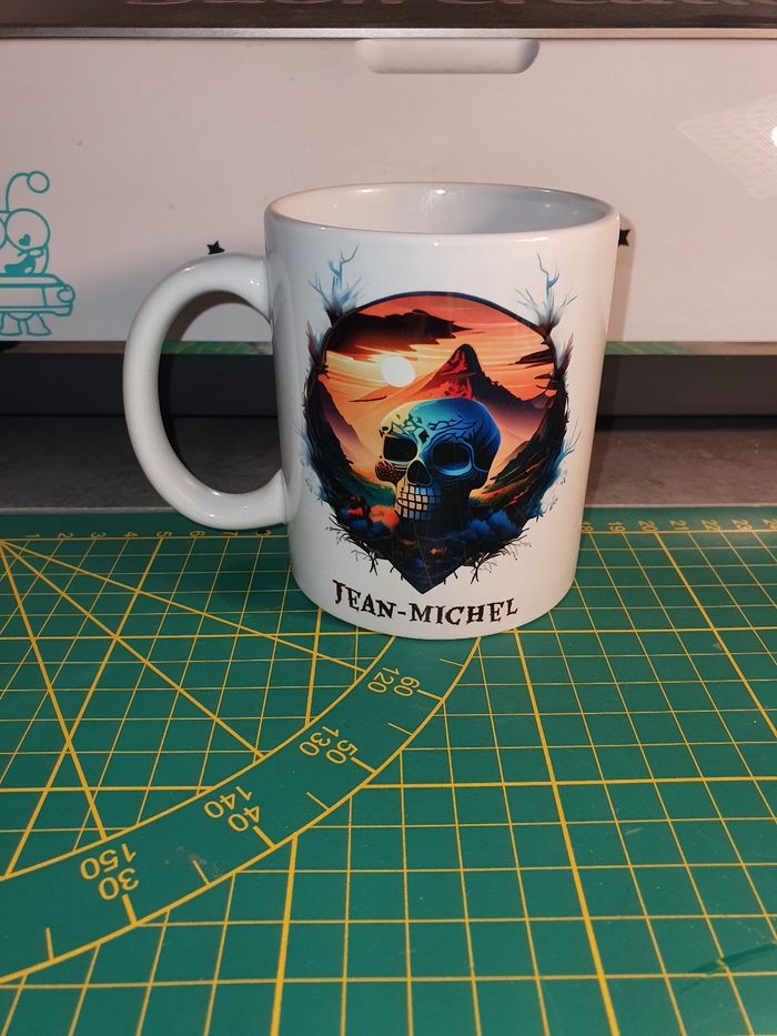 Mug tête de mort personnalisé