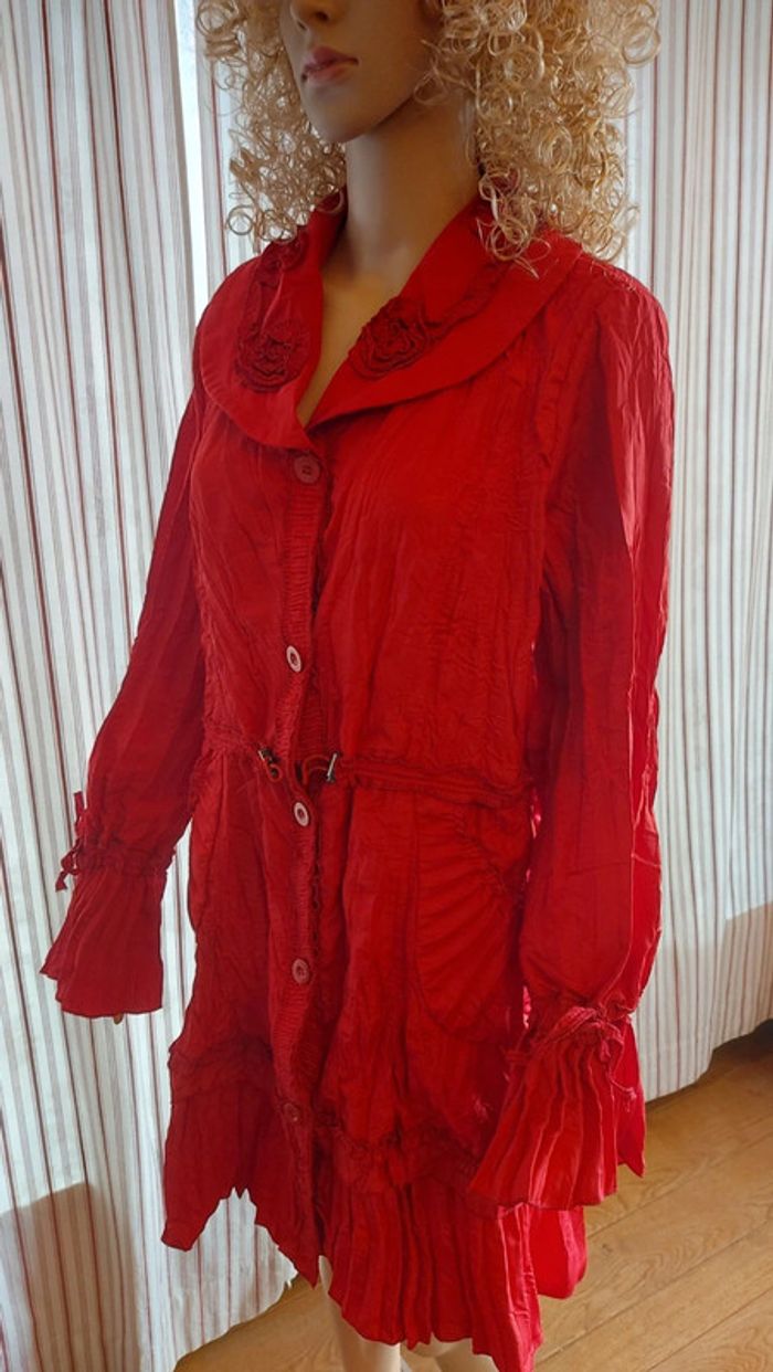 Pardessus rouge, léger FranStyle fr 44 neuf - photo numéro 4