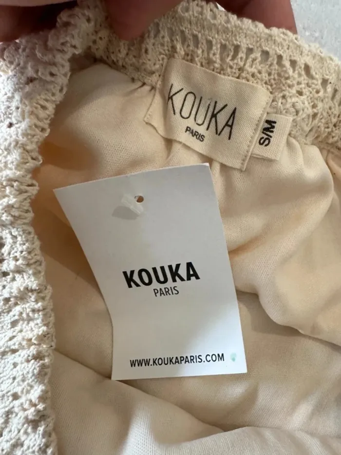 Longue jupe beige Kouka, taille S/M, neuve élastique à la taille 105cm de longueur - photo numéro 2