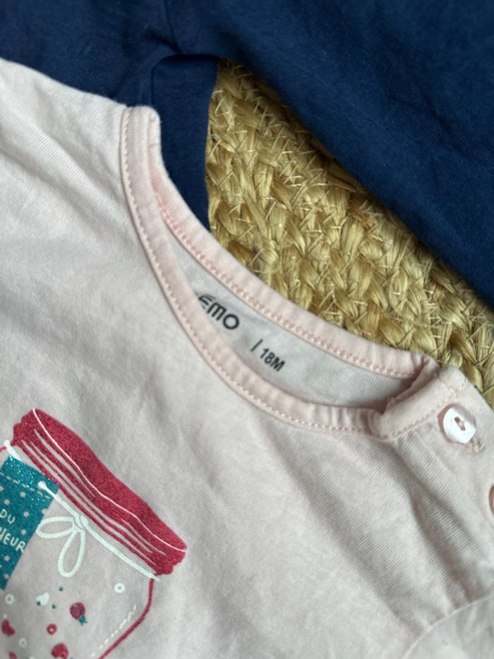 Lot tee shirt fille 18 mois - photo numéro 4