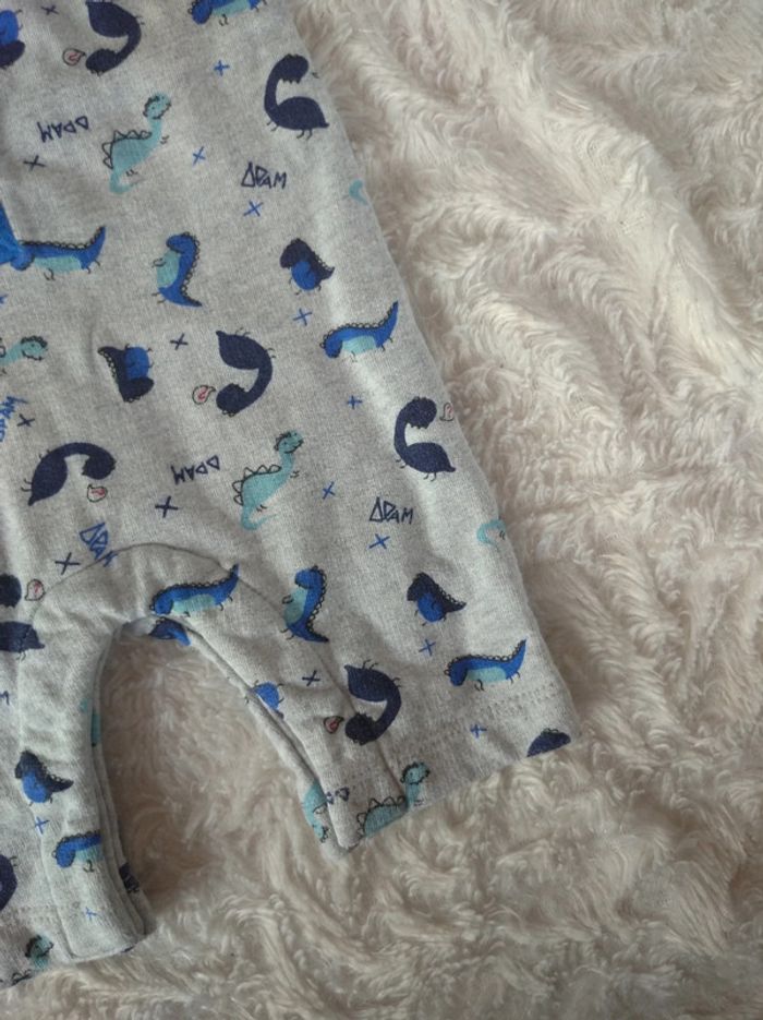 Combinaison pyjama sans pied été Garçon 1 mois Dinosaure Dpam 100% coton - photo numéro 6