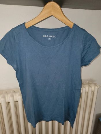 Tee-shirt uni bleu taille S