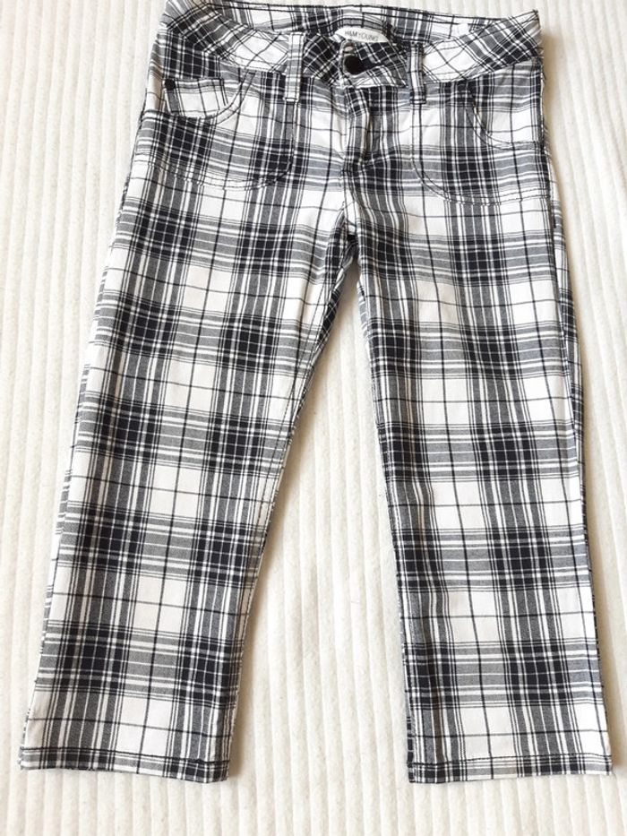 Pantalon court à carreaux H&M 12 ans - photo numéro 3