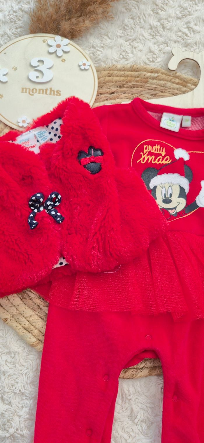 Ensemble pyjama et veste fourrure minnie Disney - photo numéro 3