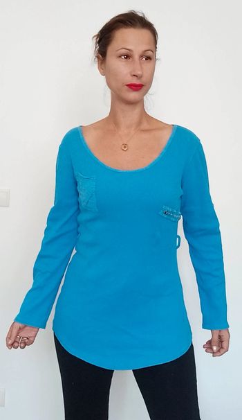 Tunique bleue loose 38
