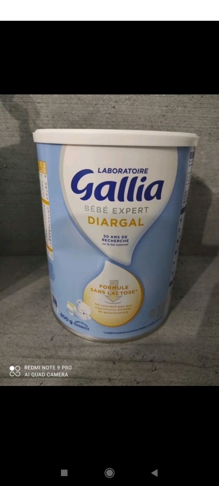 Boîte de lait sans lactose Gallia Diargal