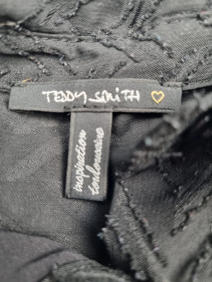 Chemisier noir à motifs Teddy Smith – Taille M (mesures en photos) - photo numéro 7