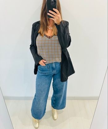 🌸Débardeur / caraco - Grâce & Mila - carreaux / pied de poule 🌸