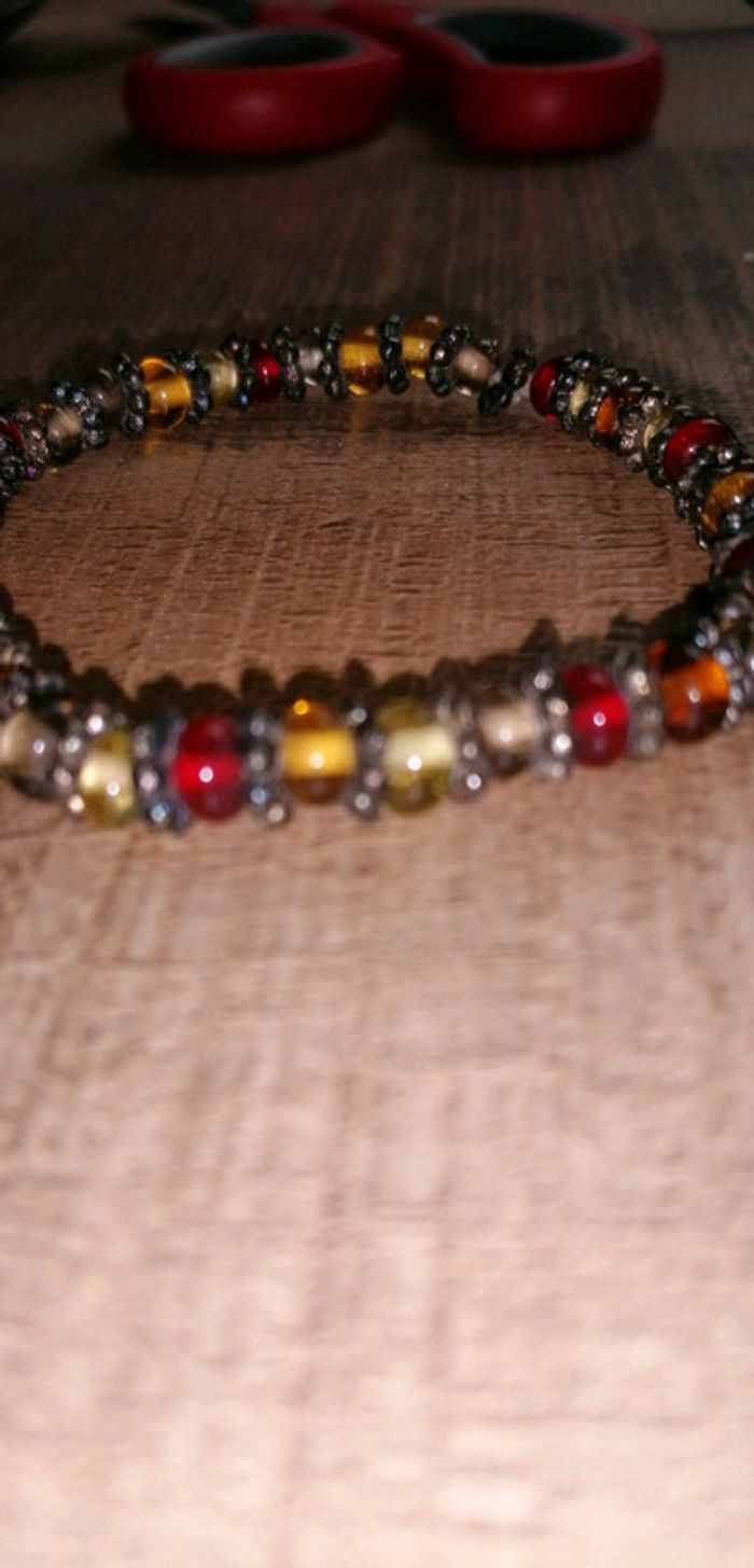 Bracelet vintage perles de verre - photo numéro 2