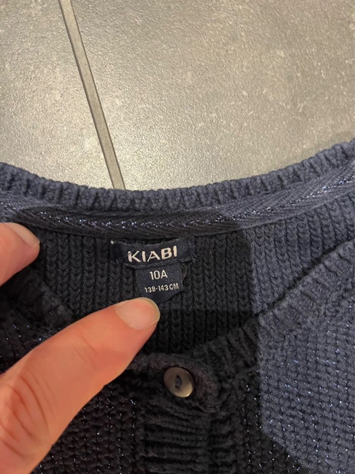 Gilet bleu marine pailleté 10ans - photo numéro 6