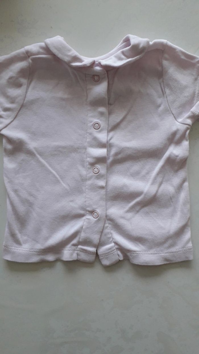 T-shirt rose fille Petit bateau 3 mois - photo numéro 3