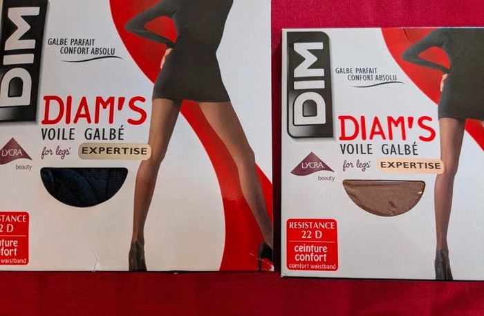 Lot de 2 paires de collants DIM taille 4