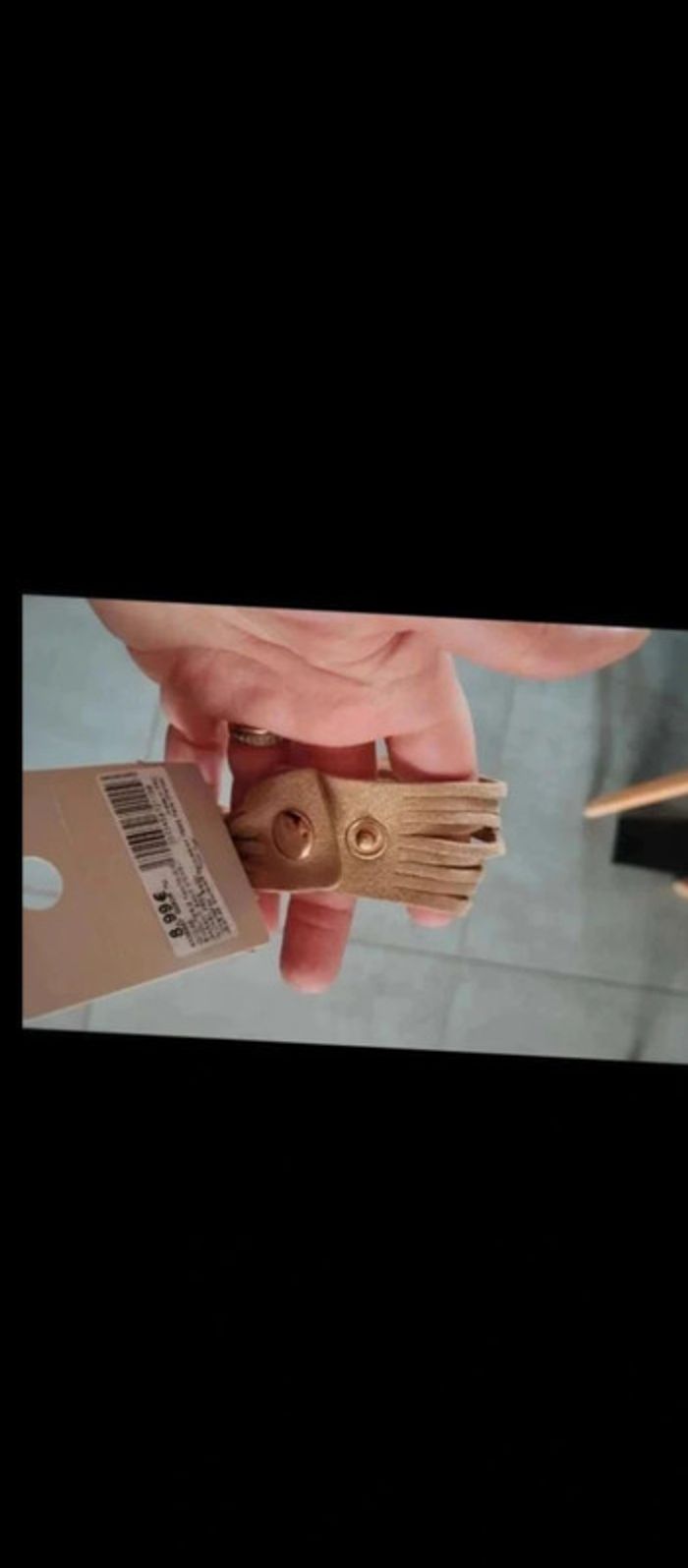 Bracelet a strass pression doré - photo numéro 6