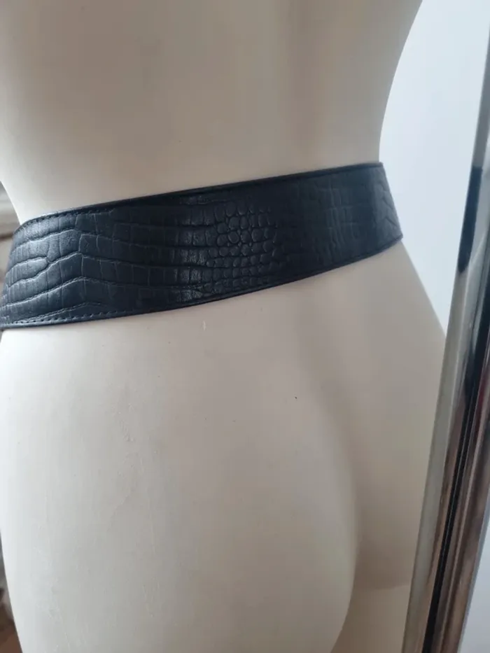 Ceinture noir vintage - photo numéro 10