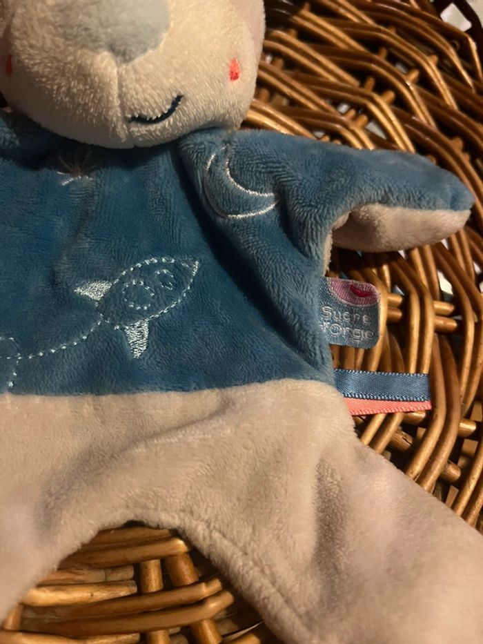 Doudou chien bleu sucre d’orge - photo numéro 2