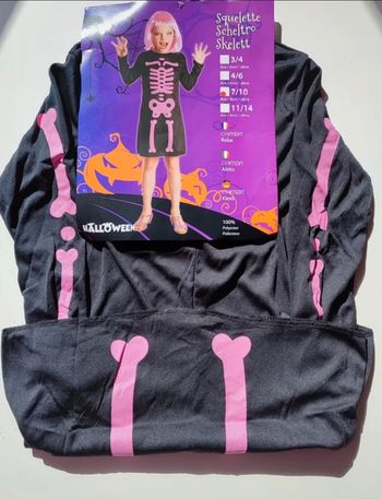 Robe de déguisement Halloween pour fille de 7-10 ans