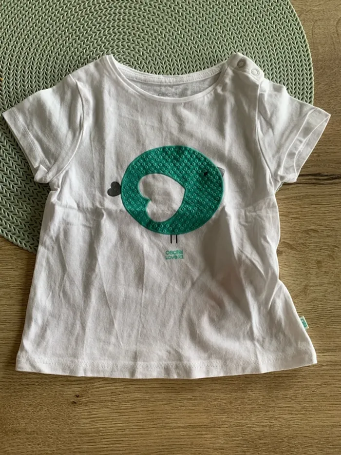 Lot de 2 t-shirt fille  9mois - obaibi - photo numéro 6