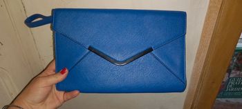 Sac pochette bleu atmosphère  28 x 18 cm